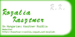 rozalia kasztner business card