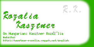 rozalia kasztner business card